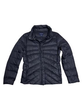 LANDS END DOWN & Feather Fill Winter Puffer Parka Light Jacket Coat Womens Small